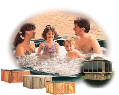 A family enjoying their spa